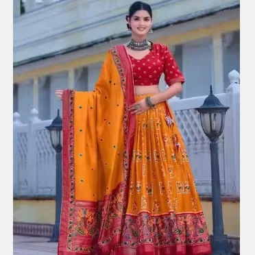 Индийская Пакистанская одежда Navratri специальная Lehenga Choli с Dupatta для свадьбы и всех случаев.