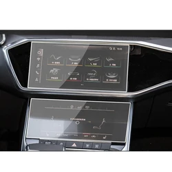 Car Accessories For Audi A4 A6 A7 A8 Q7 Q8 Navigation Infotainment Tempered Glass Touch Screen Protector DVD Player Film