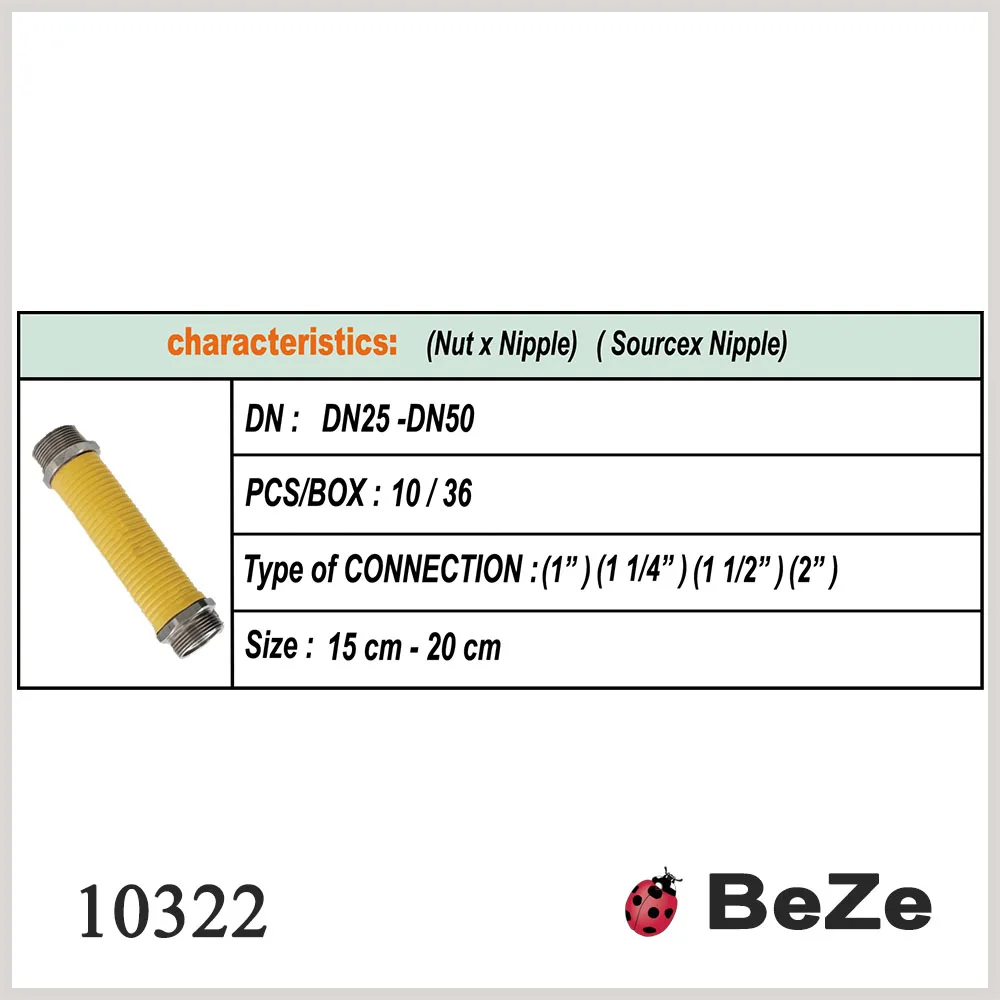Pipe Fittings BE-ZE  Boiler Connection Flex Hose Shrink  Plumbing Pipe Sanitary Installation Equipment
