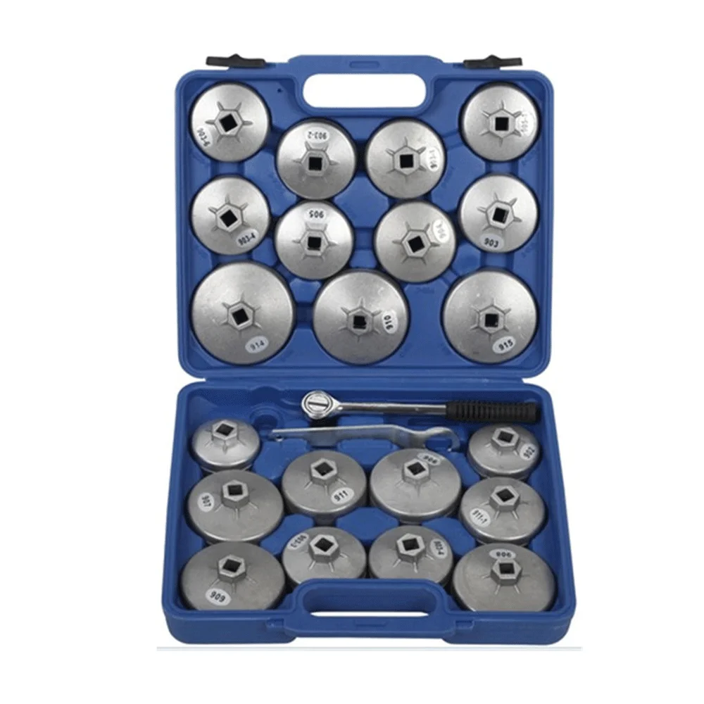 Set of 23pcs Auto Repair Tools Aluminum Oil Filter Wrench Kits  Type Car Filters Wrenches Tool Sets Factory Price
