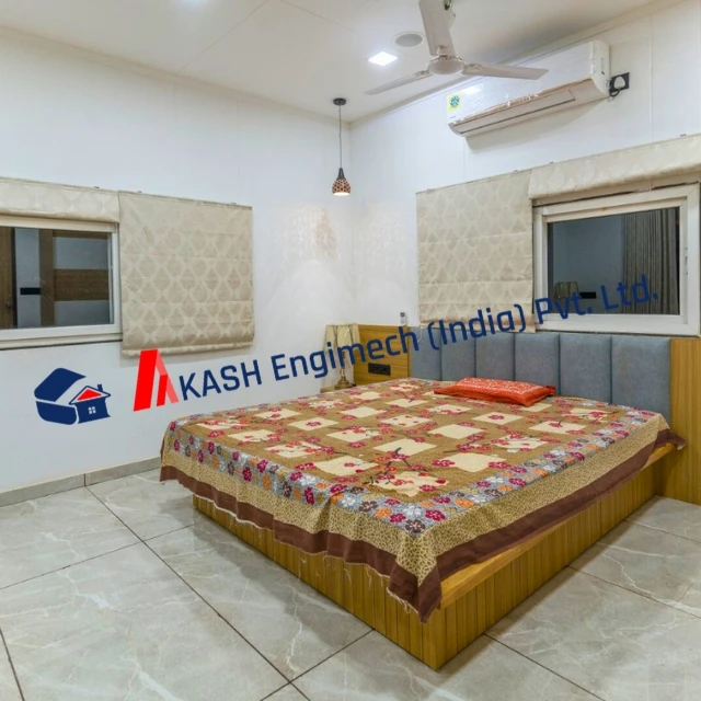 VIP MODULAR CONTAINER HOUSE IS ALMO MADE UP OF STEEL WITH TOILET BEDROOM