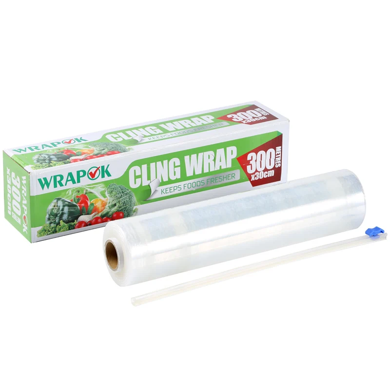 Disposable plastic wrap food grade pic wrapping film etirable alimentaire jumbo