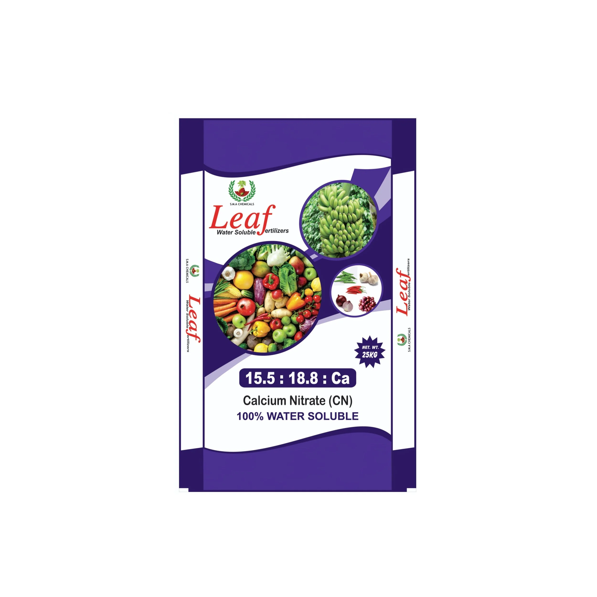 Quality Assured 100% Water Soluble Calcium Nitrate (CN) 15.5 : 18.8 Ca Fertilizer For Sale By Indian Exporters