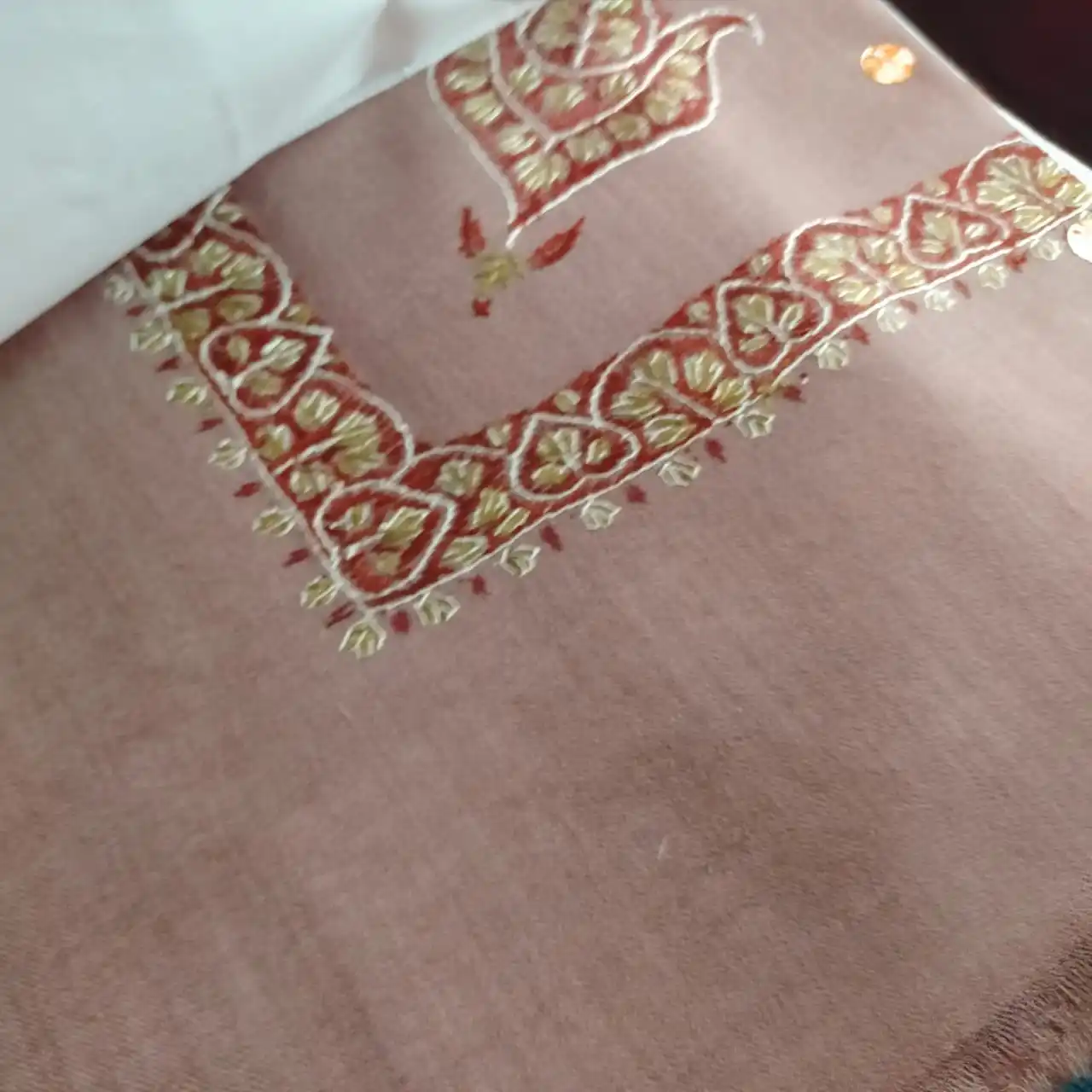 high quality turma AI mussar head scarf embroidery omani Pashmina kashmiri rumal pure wool hand