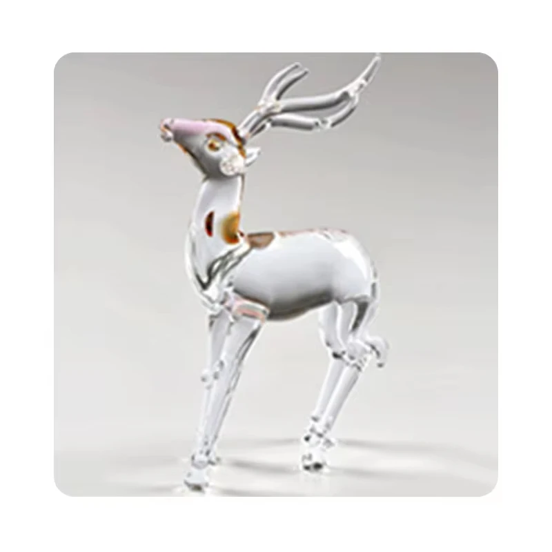 Indian Manufacturer Of  Mini Elephant Decorative Glass Art Statue Available At Low Price