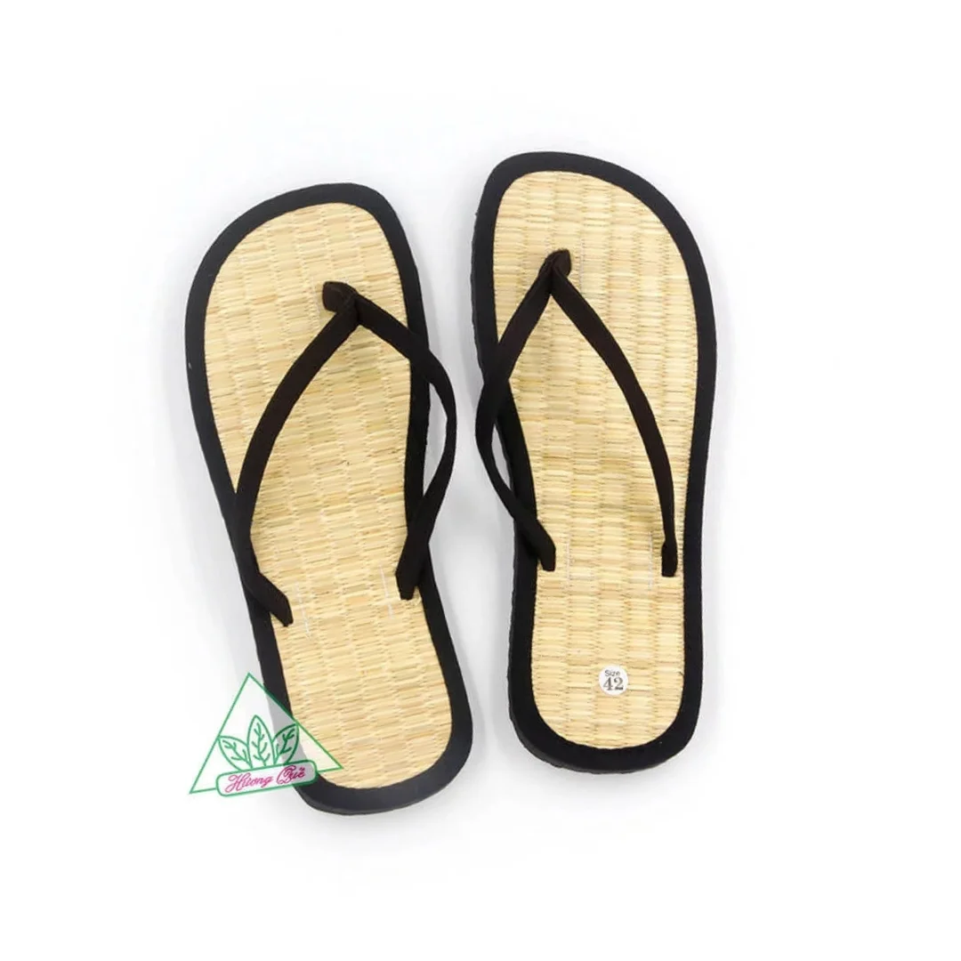 100% Natural Cinnamon Powder Jute Fiber Slipper Mat Fiber Flip Flop with Slide Type Breathable Massage Cushioned Features
