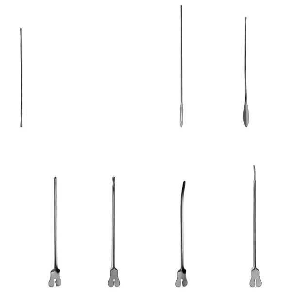 Двухсторонний зонд 2 мм с рифленым режиссером язычком простой конец 11 5 см doyen и режиссер 14