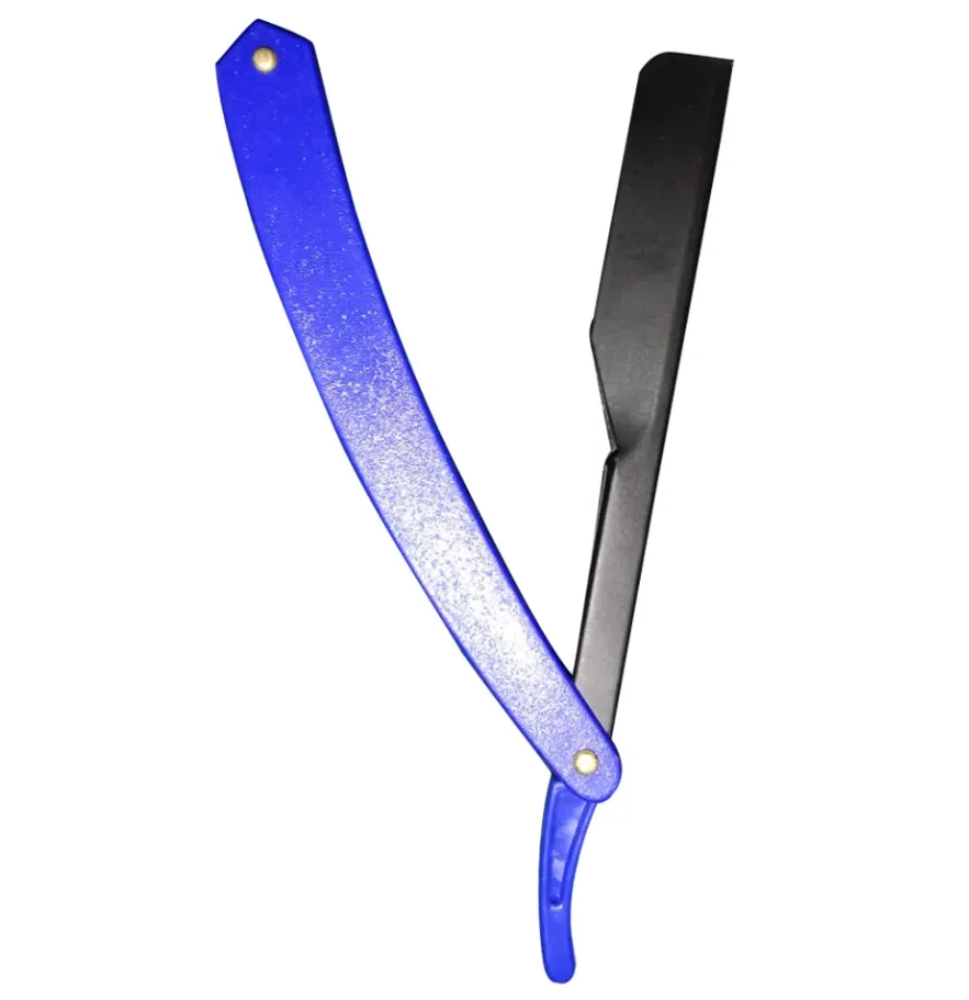 Max White Head Double Edge Safety Shaving Razor in Blue for Face Body Underarm Shaving