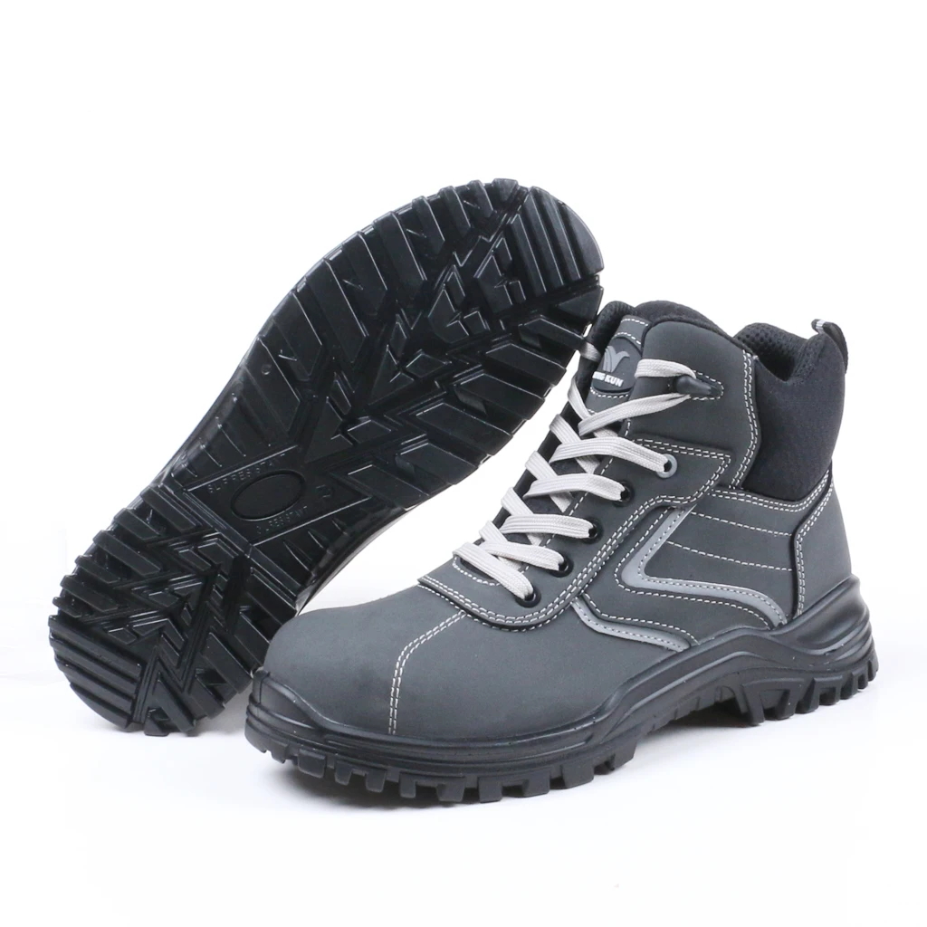 Anti static construction work boots outdoor safety shoes men steel toe