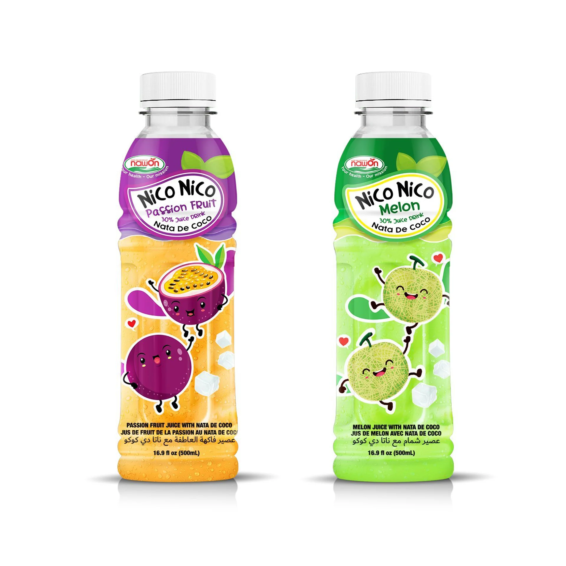Nata de Coco Juice Drink 500ml Nico Nico Vietnamese Coconut Water Soft Drink Beverage Wholesale Fruit & Vegetable Juice Supplier