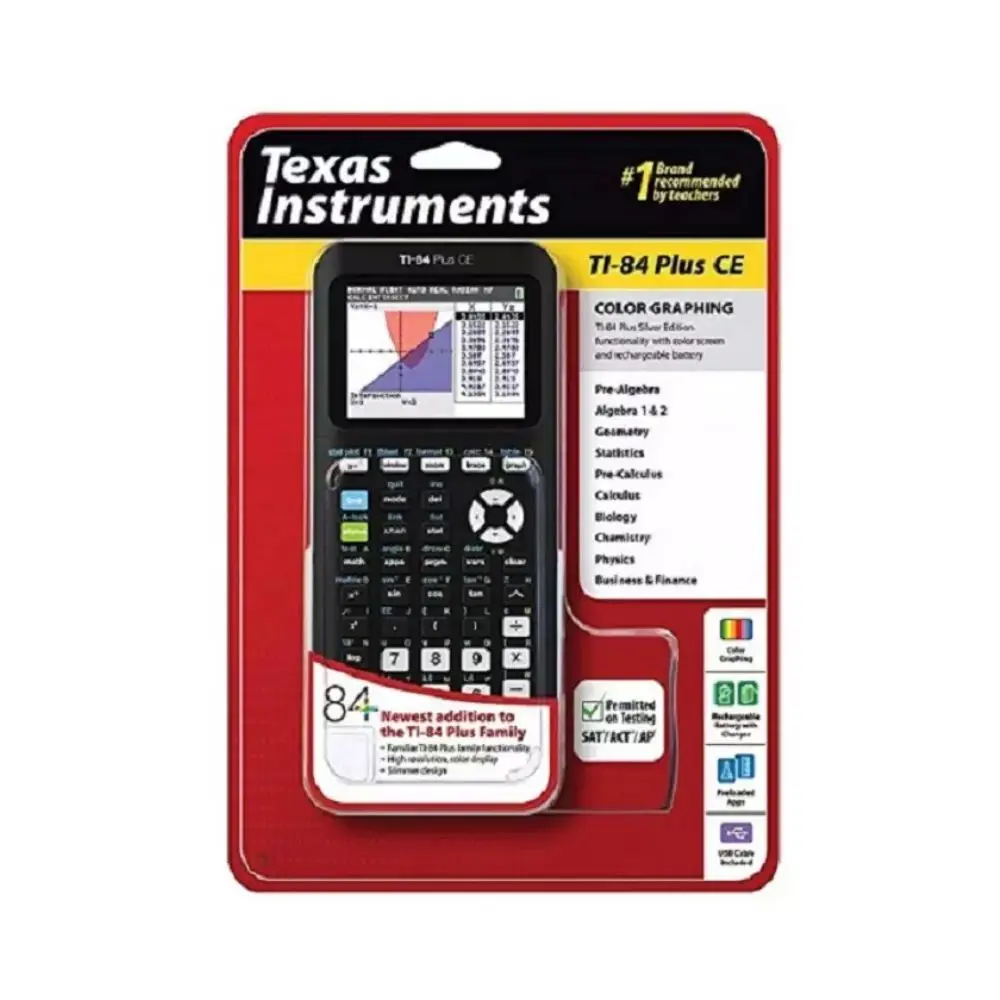 NEW Instruments TI-84 Plus CE Silver Edition Color Graphing Calculator Office Supplies and School Supplies
