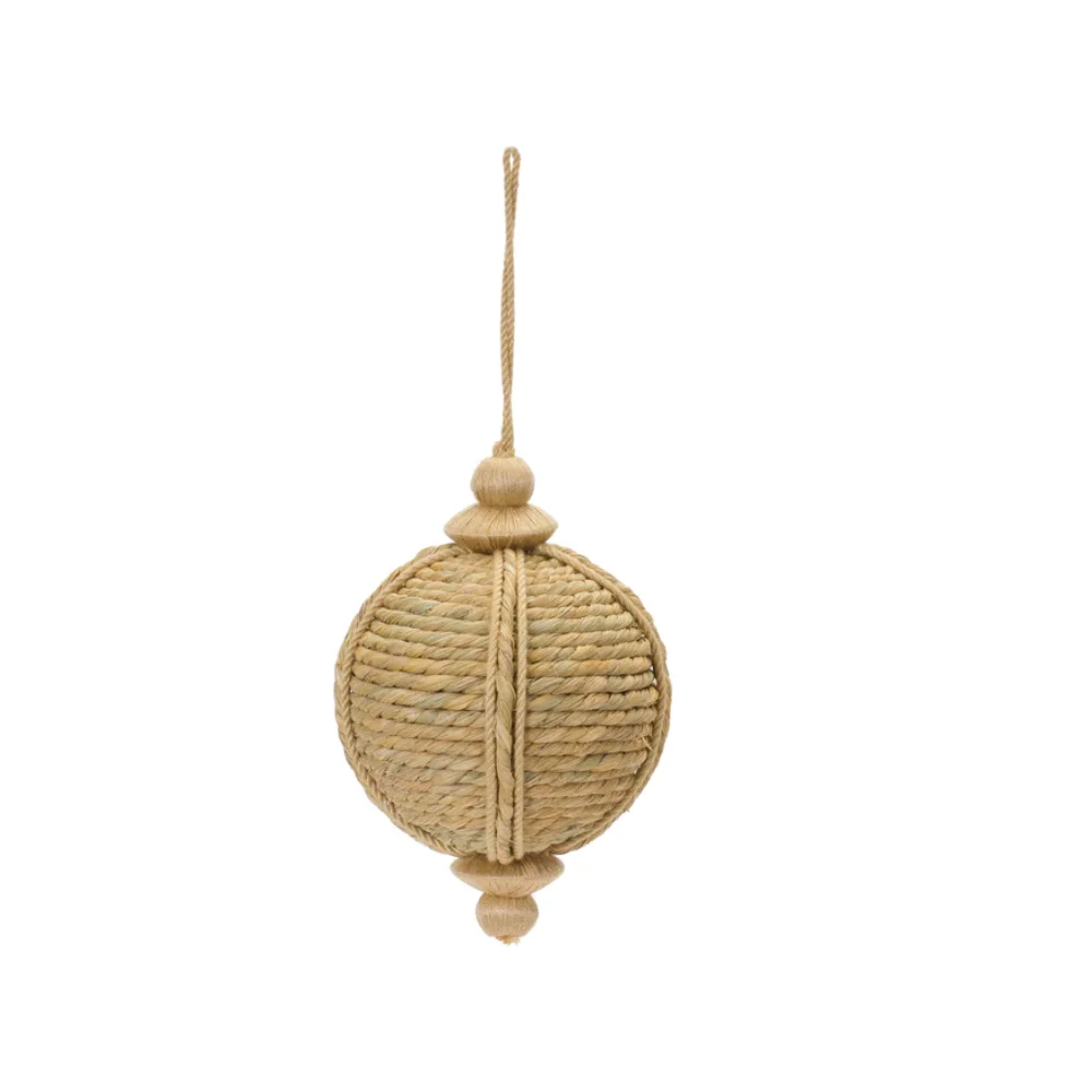 Handwoven Farmhouse jute Christmas ball ornaments Christmas decorations wholesale from Vietnam artisans