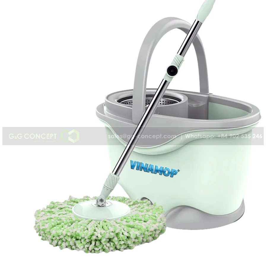 The Mop Set Cleaning Is Made From PP, Super Durable. 360 Degree Mop Head Is Easy To Squeeze, Easy To Wipe.