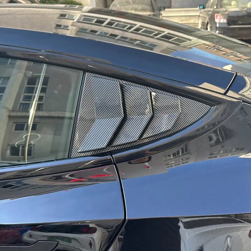Задняя треугольная оконная Крышка для Tesla Model 3 2024 Highland Louver боковая вентиляционная отделка Модифицированная затвор ABS аксессуары экстерьера