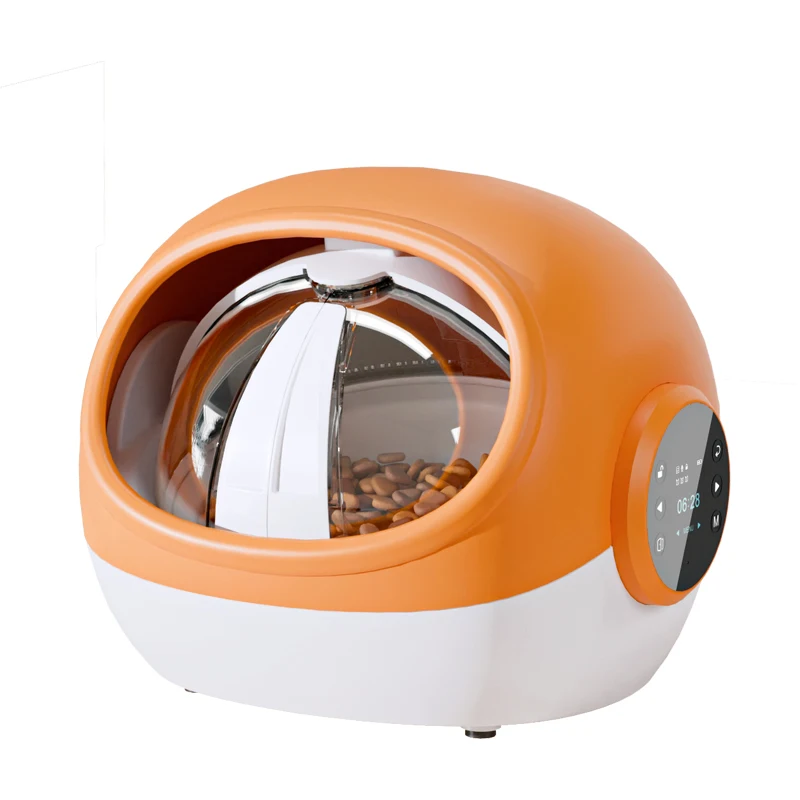 Chip recognition induction feeder cat food pet dog timing quantitative voice call smart feeder