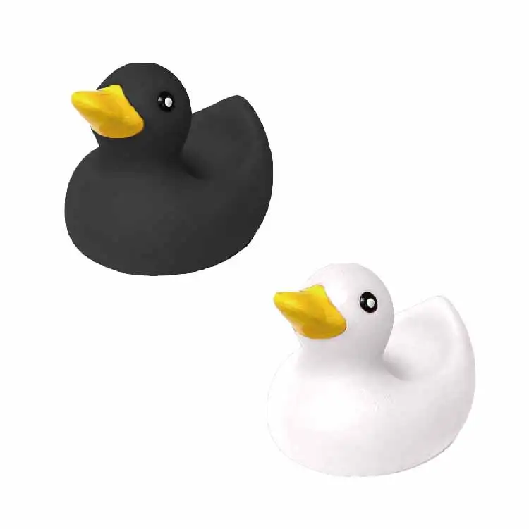 black and white duck bath toys baby silicone