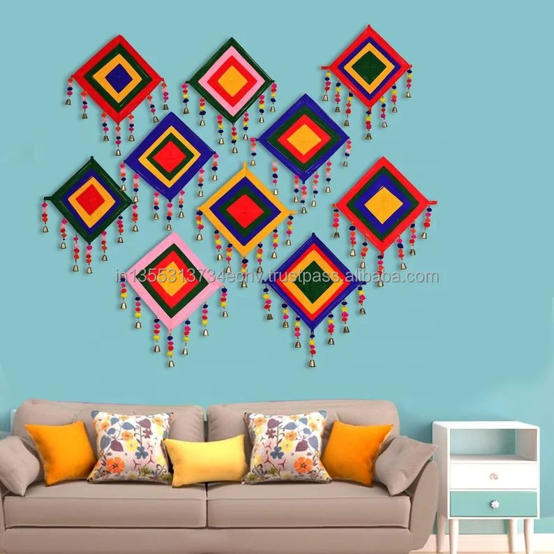 Indian Handmade Woolen Kite Hanging For All type Decoration Stage & Balcony Decoration