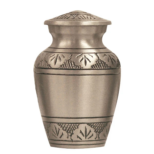 Premium solid brass handcrafted keepsake urn small size infant ashes casket premium pure baby ashes casket funeral pet cremation