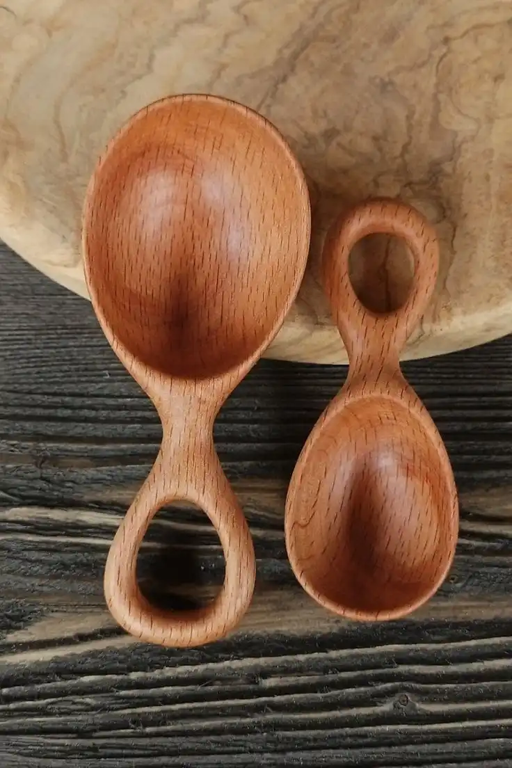 Best Quality Spoon Wooden Serving With Enamel Print for Home Kitchen & Hotel Set Food Safe Servers