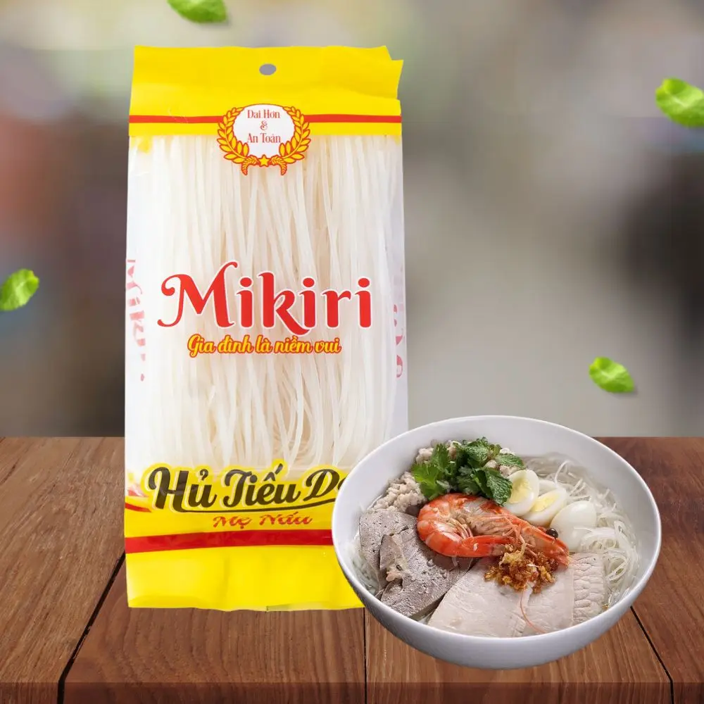 Rice Noodle Chewy Noodle 300g pack Dried Private label gluten free organic Chewy noodles instant low calorie high detary fiber