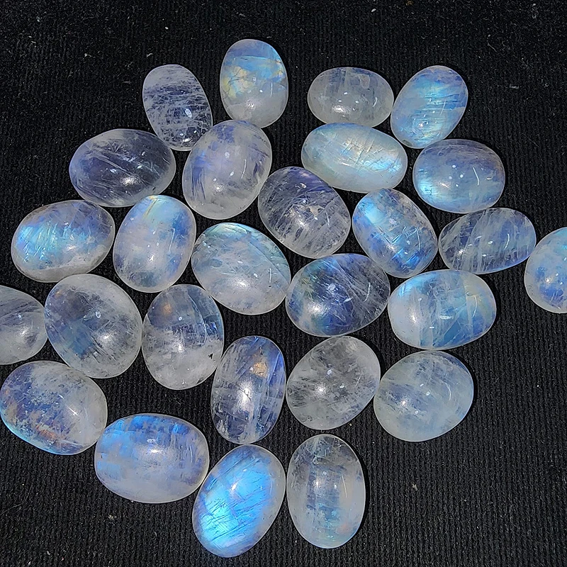 120 Pcs Natural Rainbow moonstone 12mm to 21mm Oval Cabochon 760 cts lot Iroc sales High quality moonstone loose stone