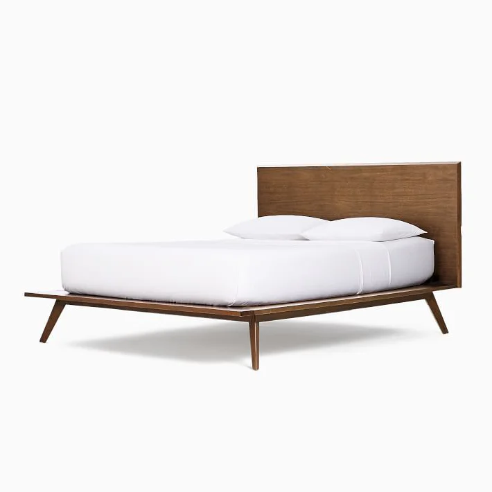 Luxury Mid-Century Platform Bed from Vietnam: Premium Bedroom Furniture for Discerning Buyers