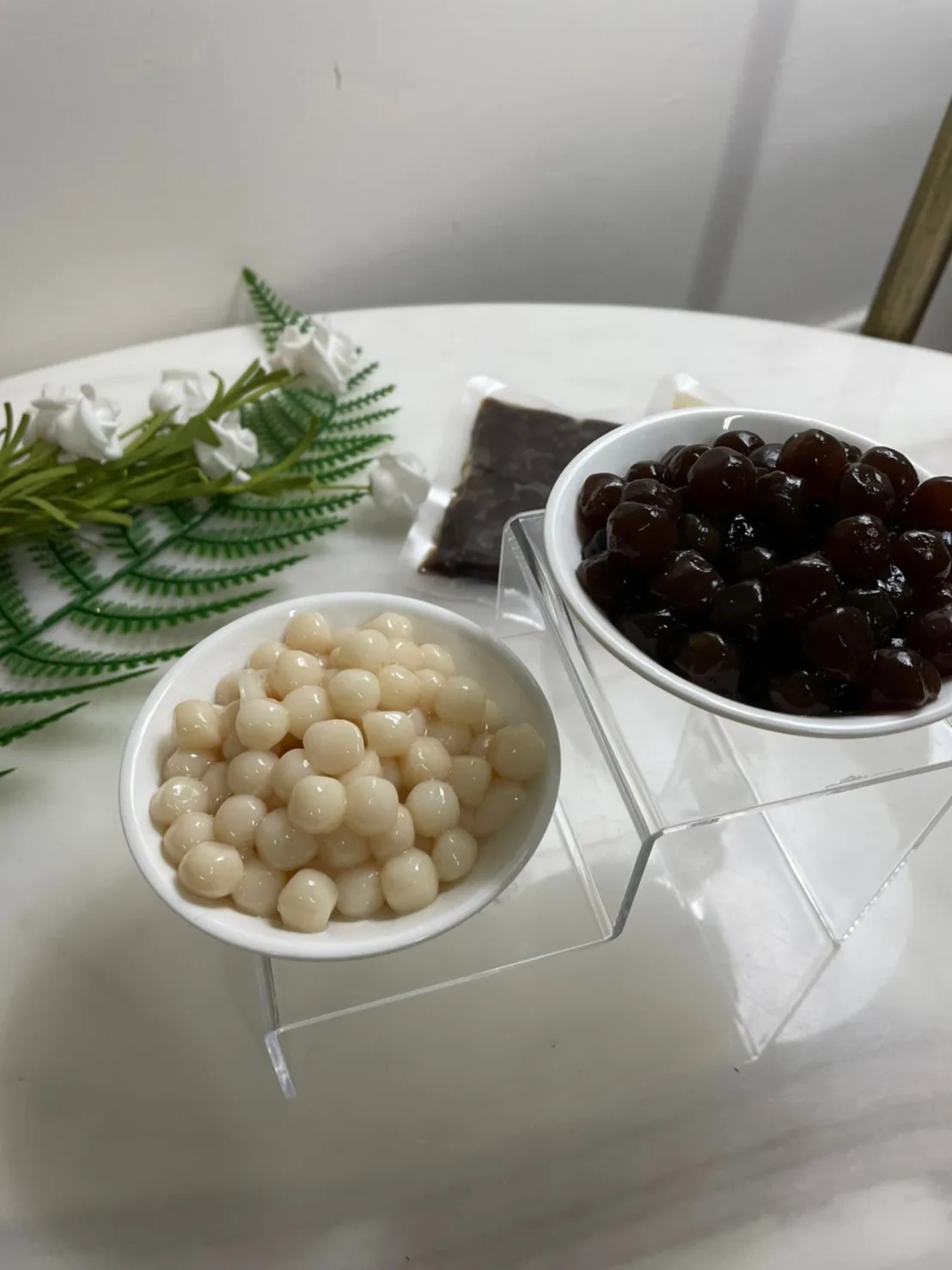 Taiwan bubble tea supplier high quality food 50g instant tapioca pearls