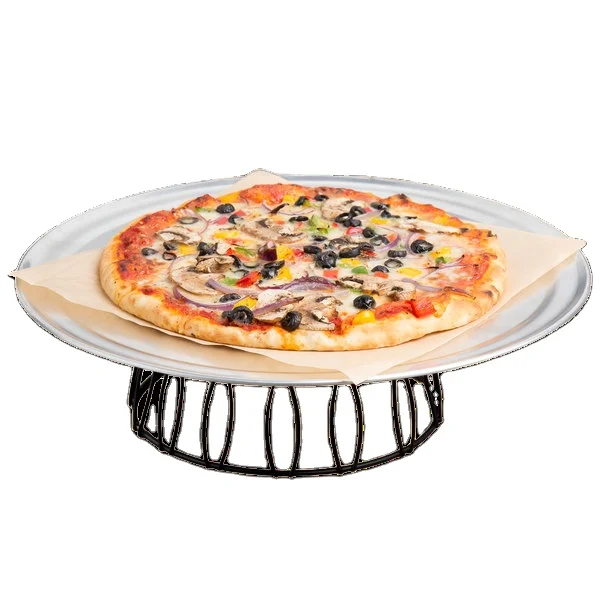 Лидер продаж эксклюзивное качество стойка для десерта черная железная подставка пиццы ручной работы из нержавеющей стали элегантный дизайн посуды