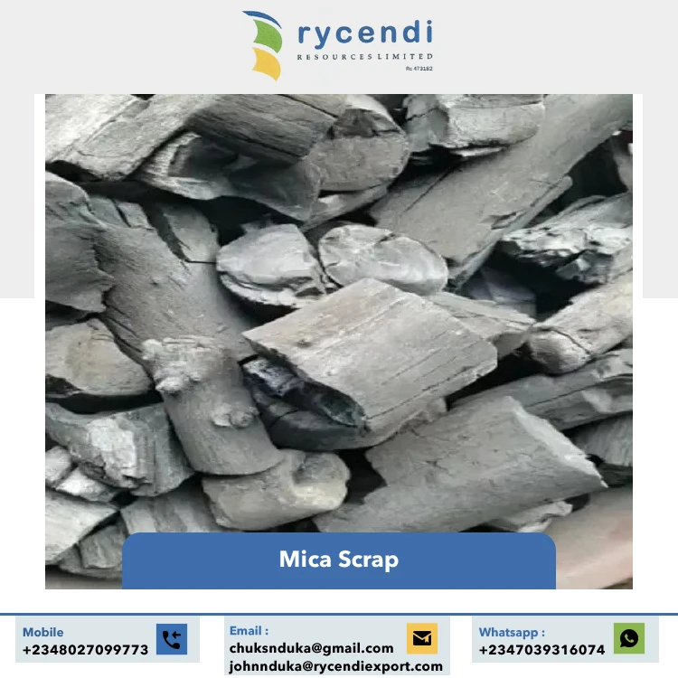 Good Quality Bulk Buy Non-Metallic Mineral Deposits Industrial Grade Mica Scrap/ Muscovite Mica Scrap from Nigeria