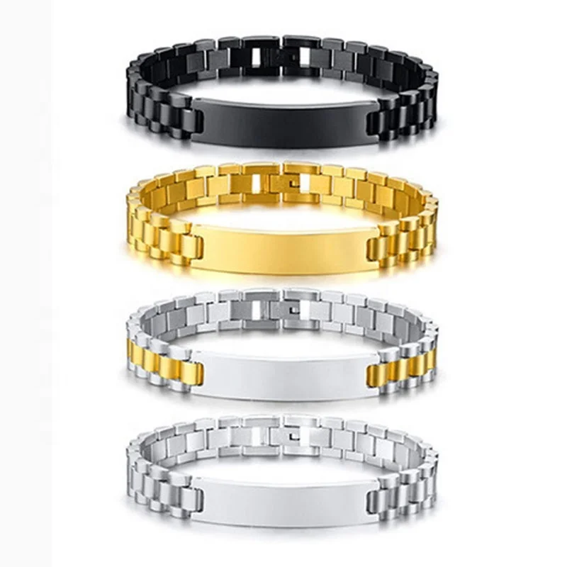Odian Jewelry gold bracelets for men designs stainless steel bracelet plated 18k cuff watch band belt bracelets