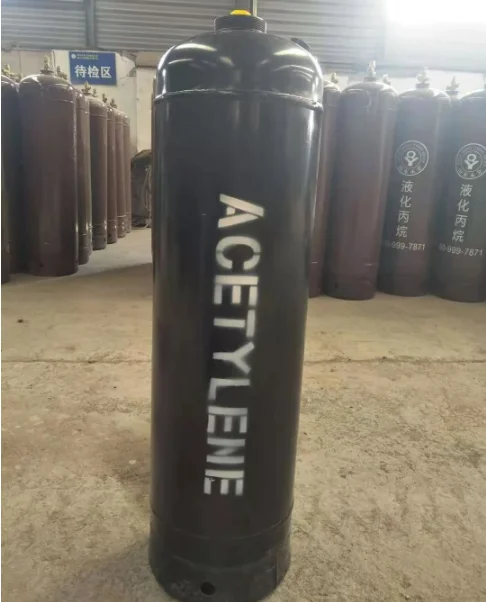 Китайская фабрика промышленный газ 40-литровые ацетиленовые цилиндры высокой чистоты лабораторный класс 99.5% газовый ацетиленовый флакон C2h2