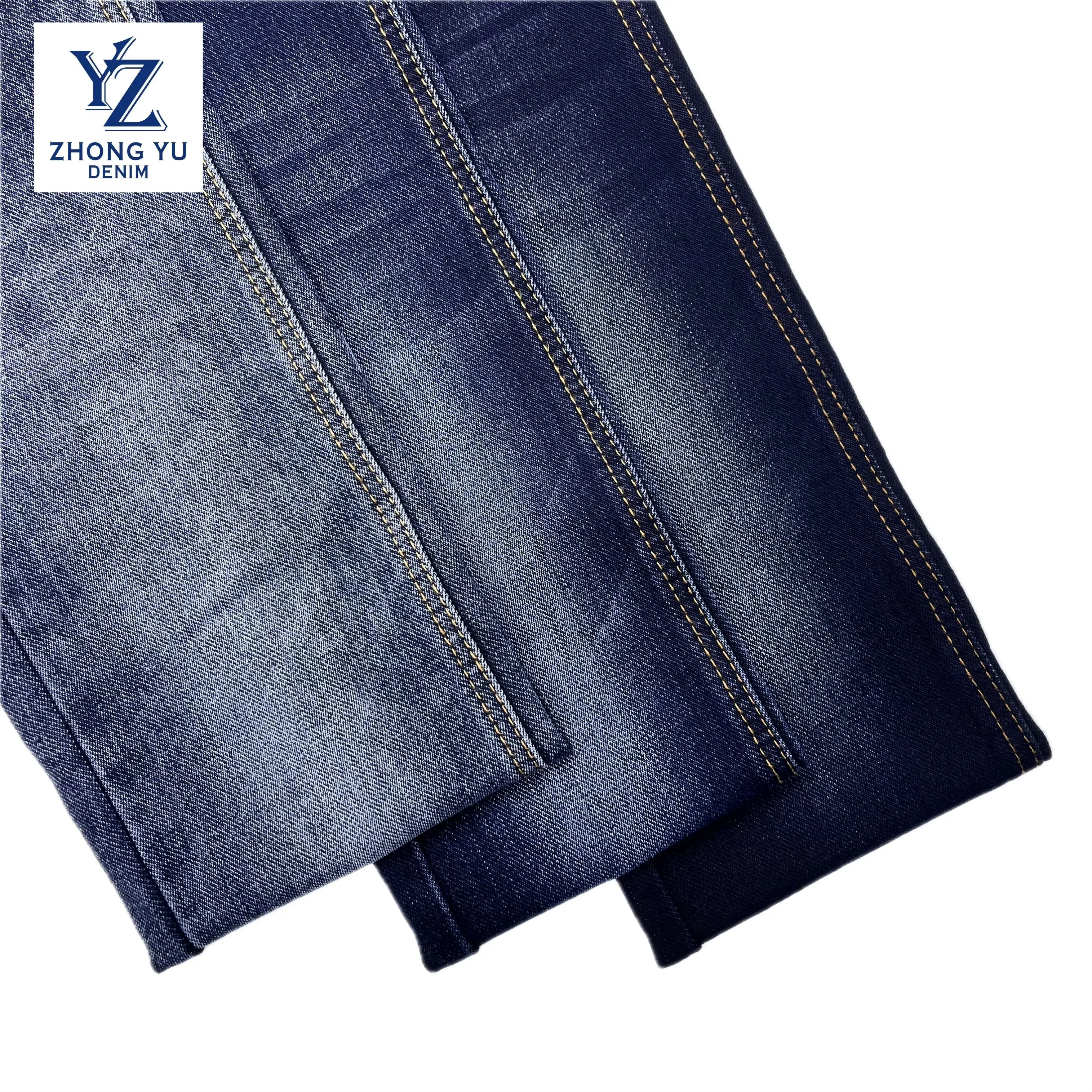 push up jeans raw materials 364gsm with 2% elasticity 59.5%cotton 37%poly 1.5%rayon 2%spandex women blue high waisted pants
