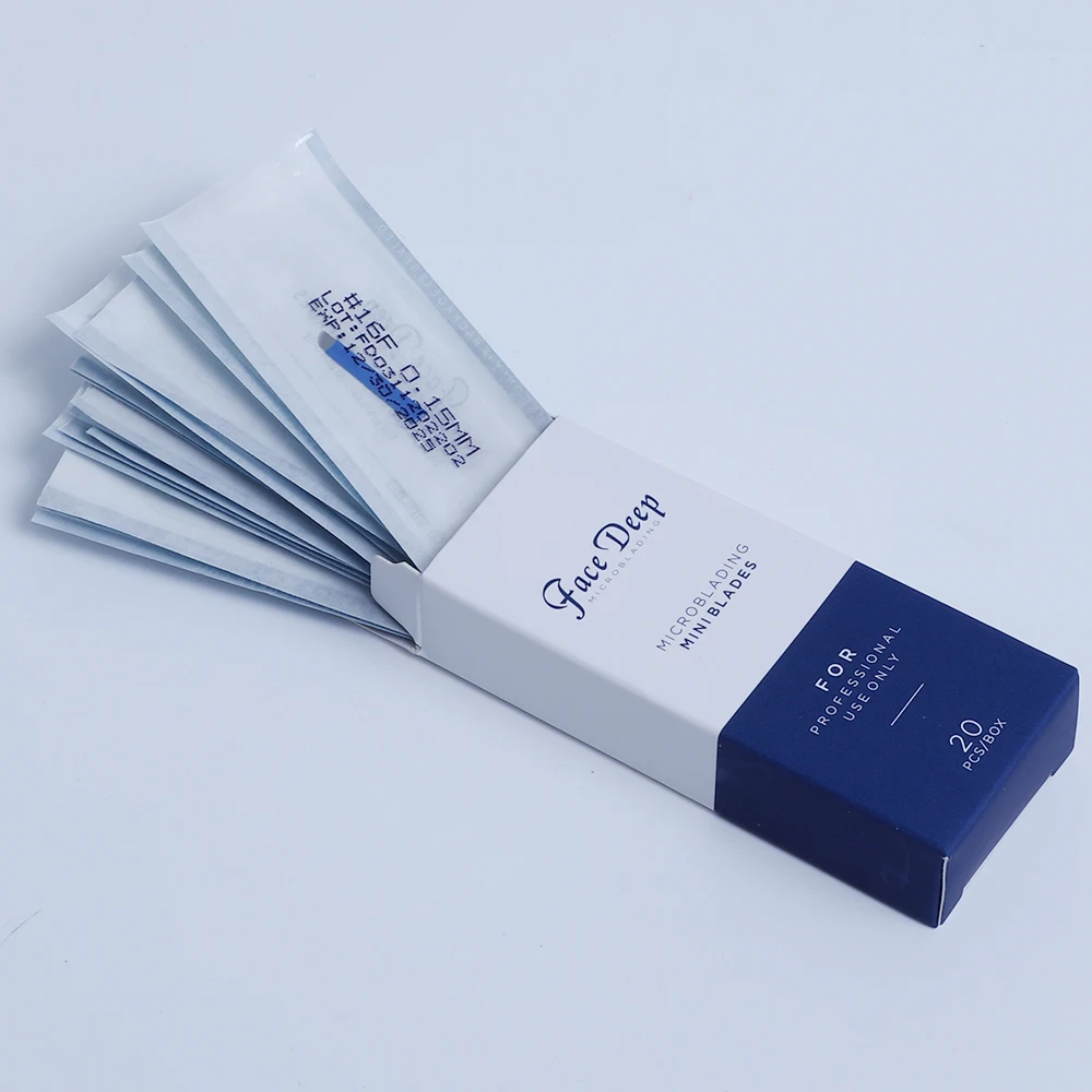 Lushcolor High Quality Blue Factory Price  Microblading 0.15mm NANO Flex MicroBlade Tattoo needles For Tattoo Microblading