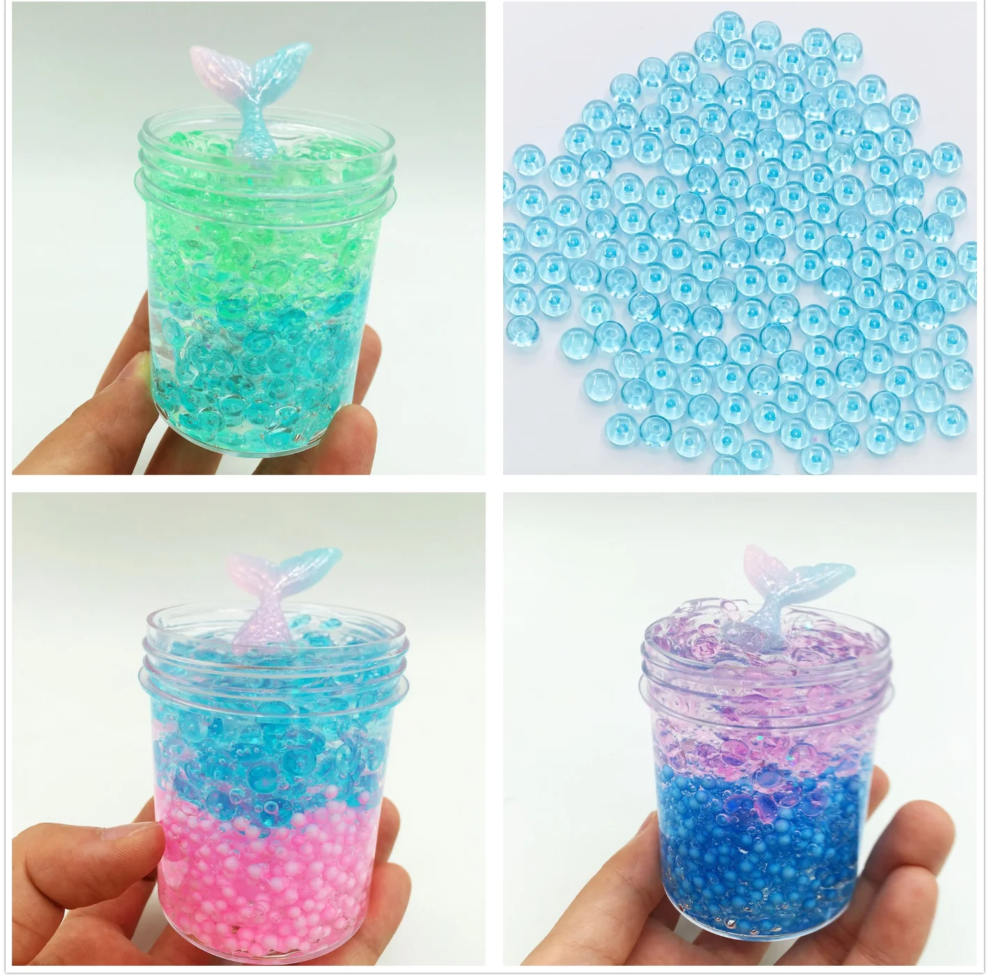 Fishbowl Beads Slime Colorful Styrofoam Beads DIY Making Crafts Foam Beads Slime Kit For Kids