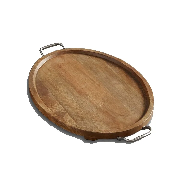 High Quality Serving Tray Wooden Customized Bread Fruit Salad Vegetable Serving Tray Use Home Hotel Restaurant and Office