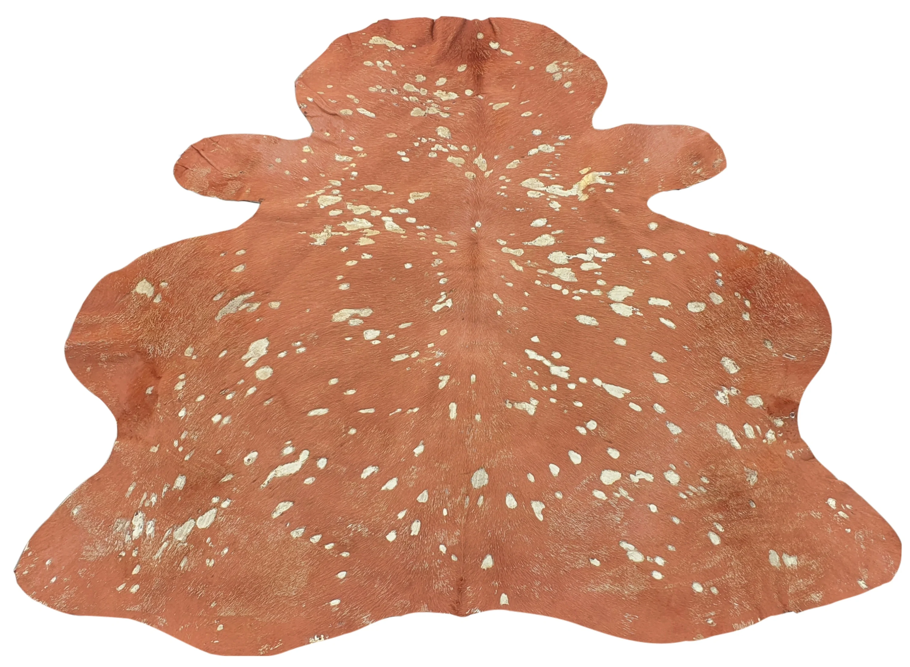 Natural cow Cowhide Acid Washed Hair on Handmade Cowhide cream/gold anti slip Area Rug for modern indoor and outdoor decoration