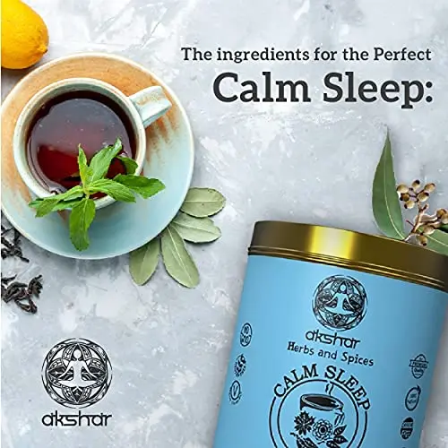 Calm Sleep  TEA Blended With  Papaya Guava Lemongrass and Eucalyptus Leaves For Sleep Aid , Bedtime  Herbal Tea