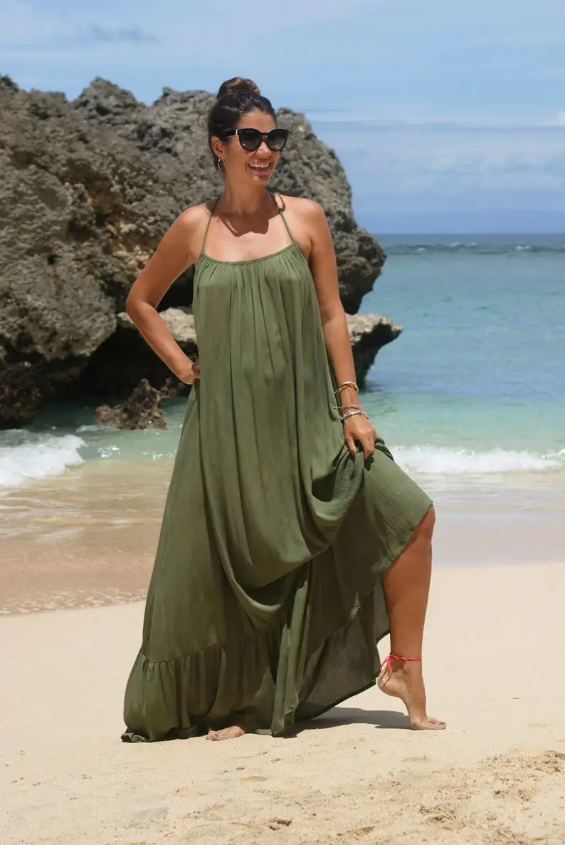 Hot Selling Beautiful Printed Summer Casual Dress Backless Maxi Dress for Women available Printed Making Dresses Women