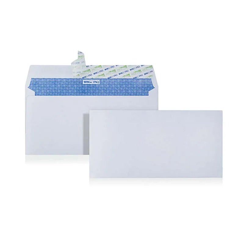 OEM 100gsm White DL Business Commercial Envelope 110x220mm Peel and Seal Non Window and Window Types Envelopes