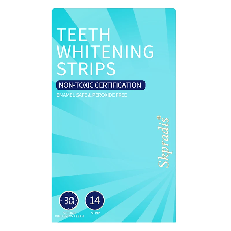 OEM Custom labels 14 Day Fast-Acting Teeth Whitening Strips Remove Yellow Tooth Stain Freshen Breath And Brighten Teeth