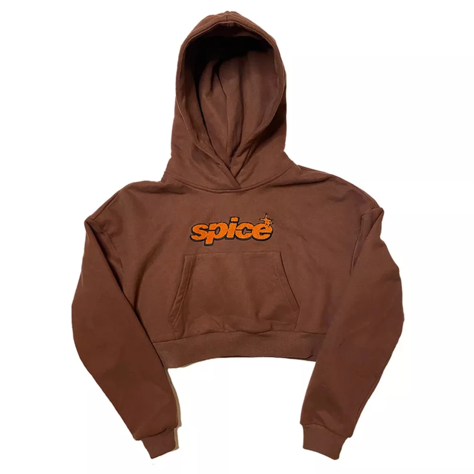 Chenille Embroidery Women Crop Top Pullover Hoodie Wholesale Custom High Quality Cotton Fleece Women Casual Wear Hoodies Fashion