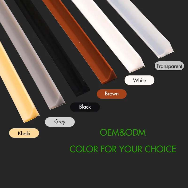 Kitchen self-adhesive water barrier bar edge banding rubber countertop edging silicone countertop water stopper strip