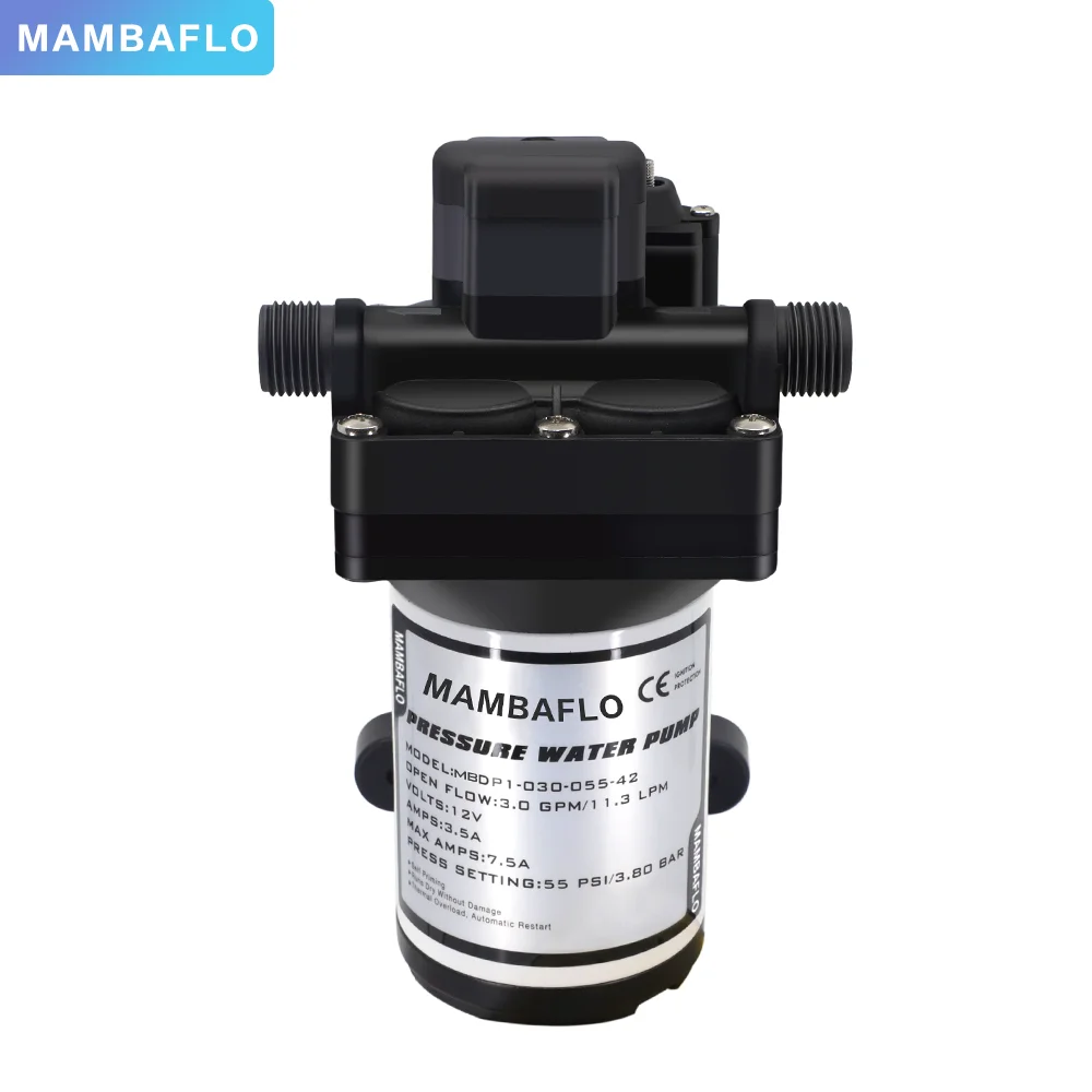 Mambaflo 42 factory price 24V 7.6LPM/2GPM high pressure hot sale china pump water pump 55PSI/3.8BAR low noise DC automatic pump