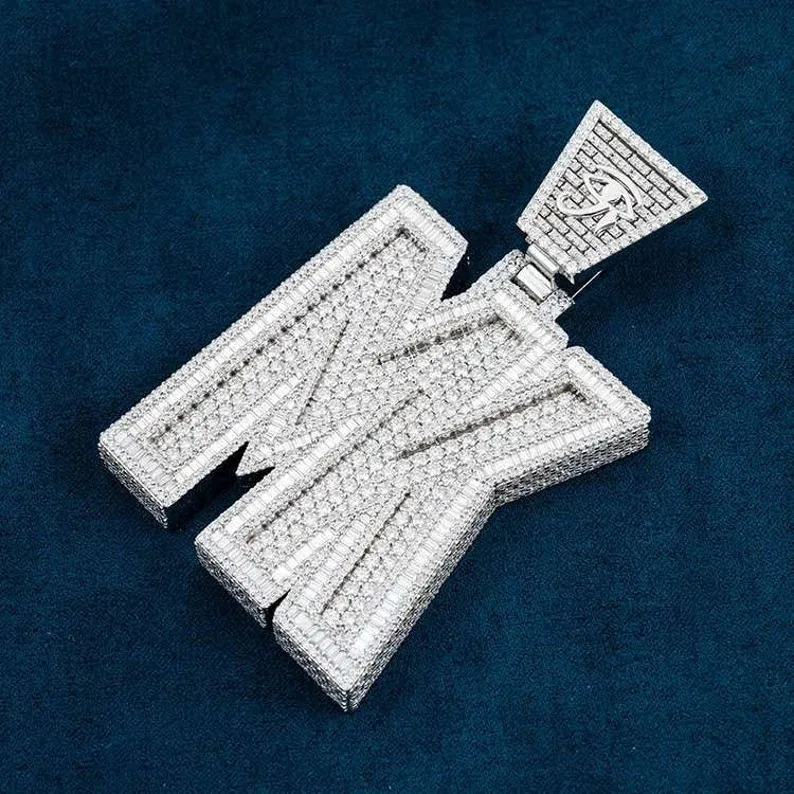 925 Sterling Silver MK Custom Moissanite Pendant  Customized Pendant Making For Women fashion Jewelry