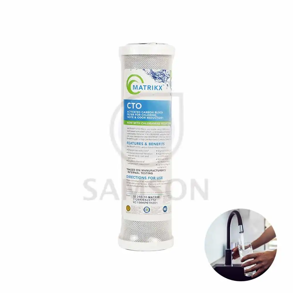 Amazon Hot Sale CTO Activated Carbon Block Filter 5 Micron Rate for Quick Removal of Chlorine from Household Water