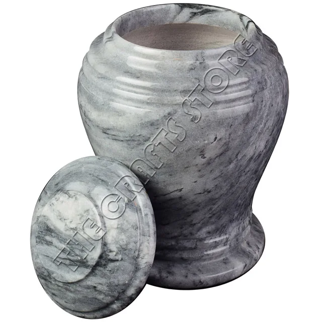 Hot Selling Direct Factory Grey Marble Jade Extra Large Tower Funeral Burial Urn and Marble Cremation Urn Ashes