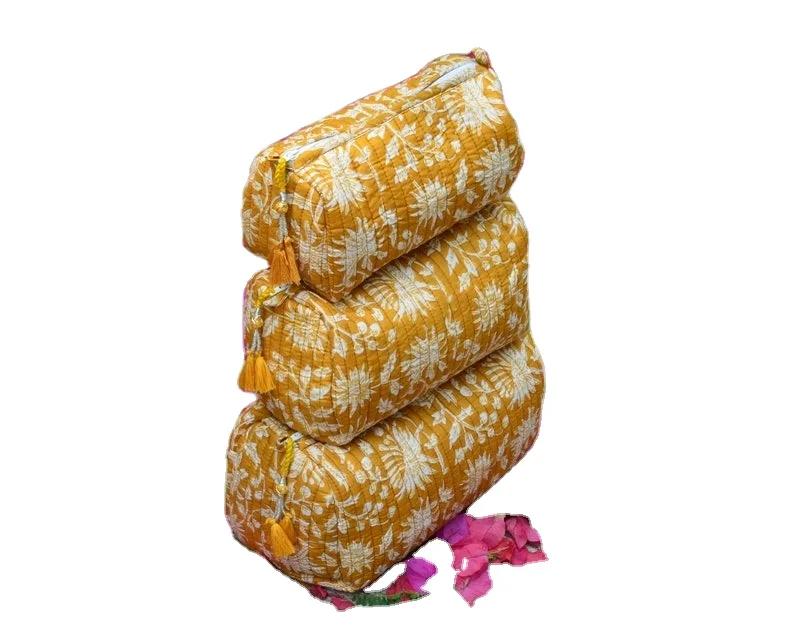 Classic Sweet Color Print Cotton Waterproof Make Up Kits Womens Causal Toiletry Bag Best Gifts All Season Bags