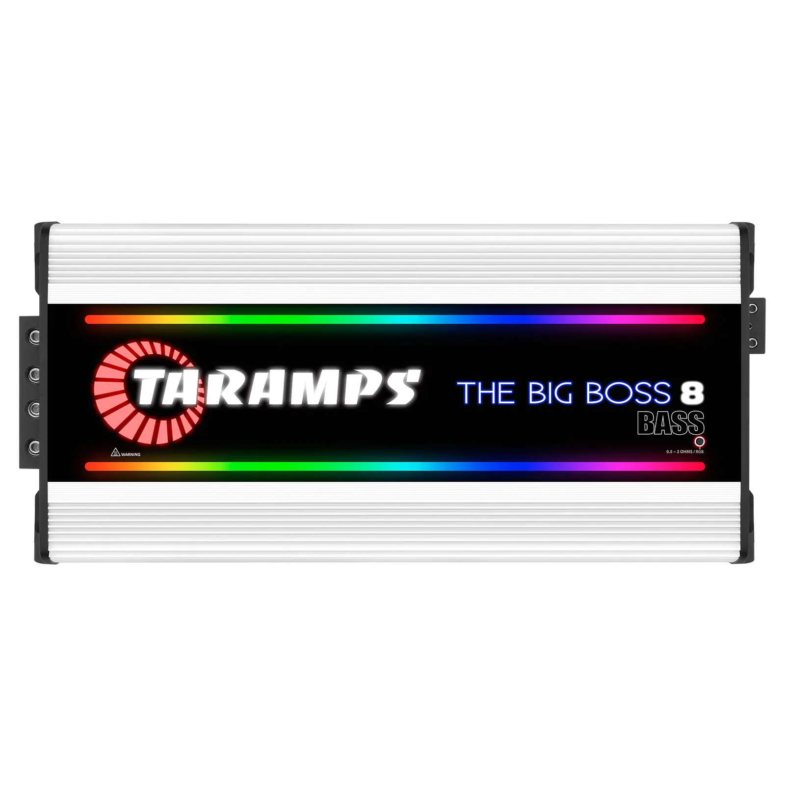 Taramps The Big Boss 8 Bass Amplifier 0.5 to 2 Ohms 8000 Watts RMS 108 RGB Effects Multi Impedance Class D Monoblock Car Audio