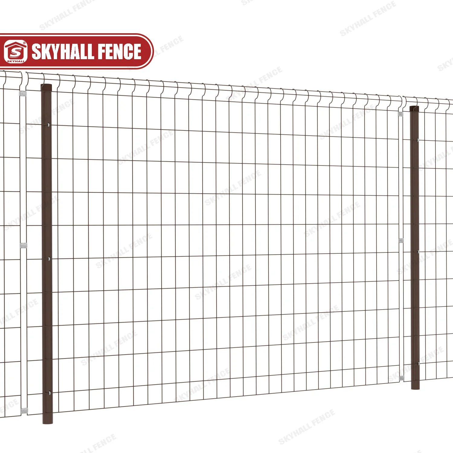 Galvanized Chocolate Brown Powder Coated Solar Farm Security Fence for Solar Field Protection