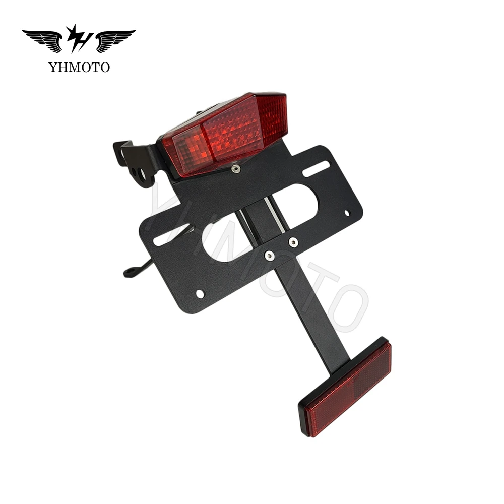 For Husqvarn 701 Enduro Supermoto Dirt Bike Racing Number Plate Holder License Frame W/ Tail Light Blinkers LED Signals Kit